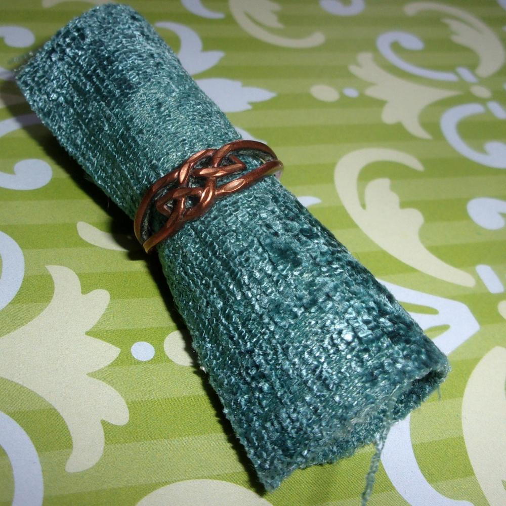 Copper Woven Celtic Braid Ring